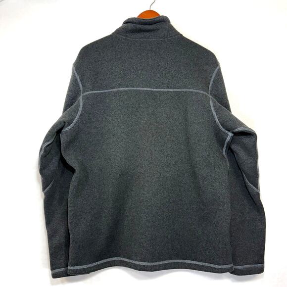 North Face Large Gray Fleece Full Zip Jacket Pockets Warm Hiking Fall Winter - Picture 4 of 12